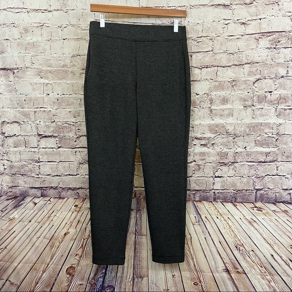 Croft & Barrow Gray Houndstooth Tapered Knit Leggings